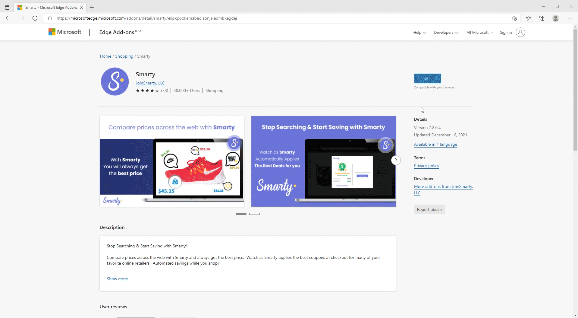 Smarty - My Account